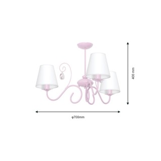 Żyrandol SARA PINK 3xE14