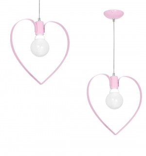 Lampa wisząca AMORE PINK 1xE27
