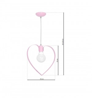Lampa wisząca AMORE PINK 1xE27