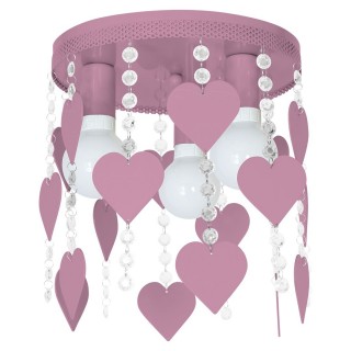 Lampa Sufitowa CORAZON PINK 3xE27