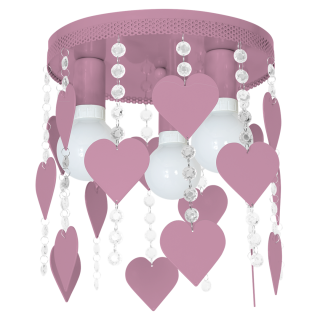 Lampa Sufitowa CORAZON PINK 3xE27