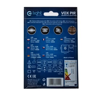 VOX Barwa Neutralna 4000K PIR 12V