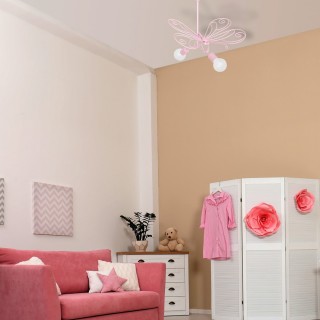 Żyrandol MOTYL 2 PINK 2xE27