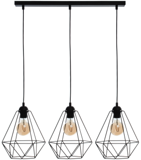Lampa wisząca BASKET BLACK 3xE27