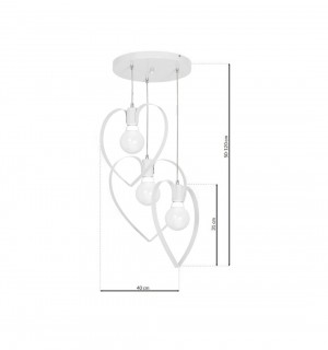 Lampa wisząca AMORE WHITE 3xE27