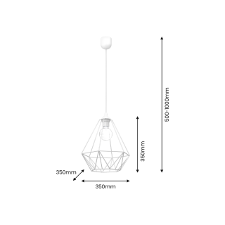 Lampa wisząca BASKET WHITE 1xE27