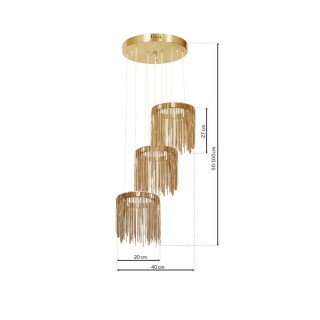 LAMPA WISZĄCA CASCATA COPPER 54W LED
