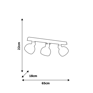 Lampa sufitowa OVAL WHITE 3xE27