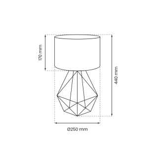 Lampka nocna BASKET GRAY 1xE27