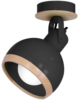 Kinkiet OVAL BLACK 1xE27