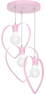 Lampa wisząca AMORE PINK 3xE27