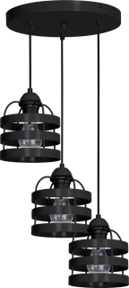 Lampa wisząca LARS BLACK 3xE27