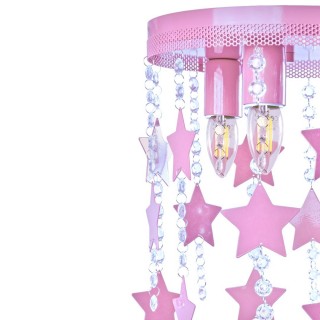 Lampa Sufitowa STAR PINK 3xE27