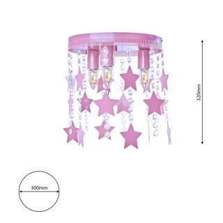 Lampa Sufitowa STAR PINK 3xE27