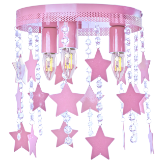 Lampa Sufitowa STAR PINK 3xE27