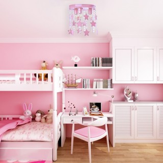 Lampa Sufitowa STAR PINK 3xE27