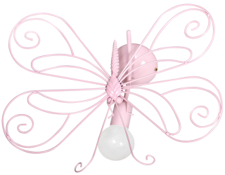Kinkiet MOTYL 2 PINK 1xE27